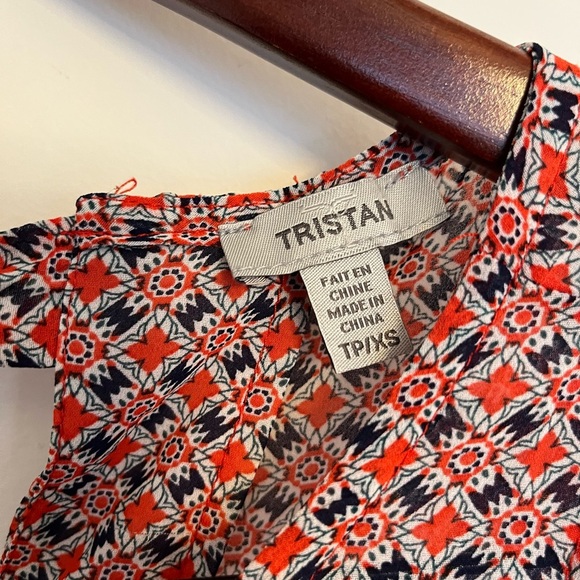 Triatan red and navy blue Sleeveless Patterned Top size XS - Picture 3 of 4